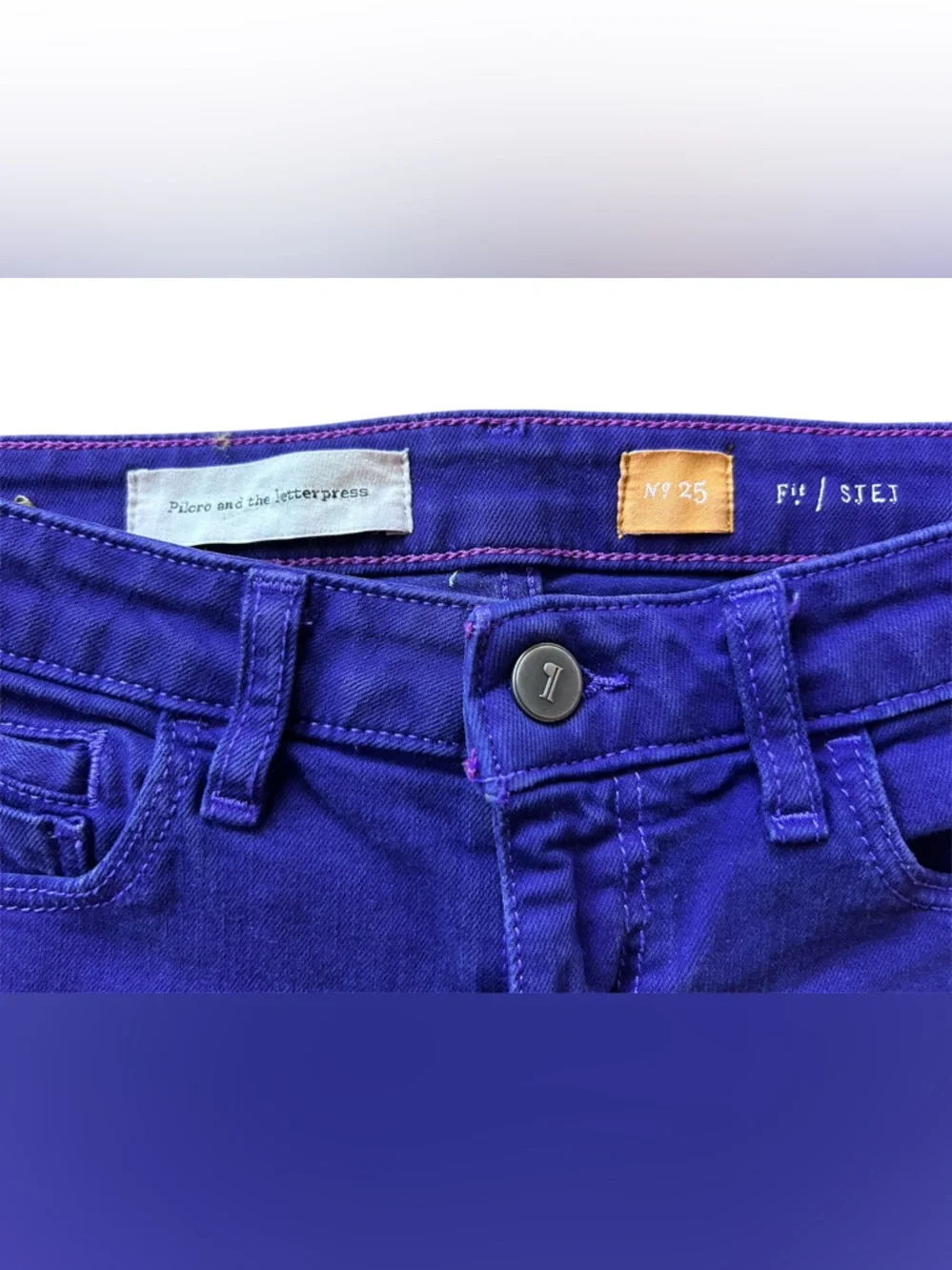 Anthropologie Pilcro and the Letterpress Women's Denim Purple Shorts Size 25 - Picture 2 of 8